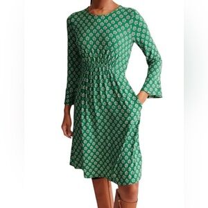 Boden Bell Sleeve Jersey Dress, EUC